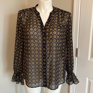 Cabi Mosaic Blouse size L.